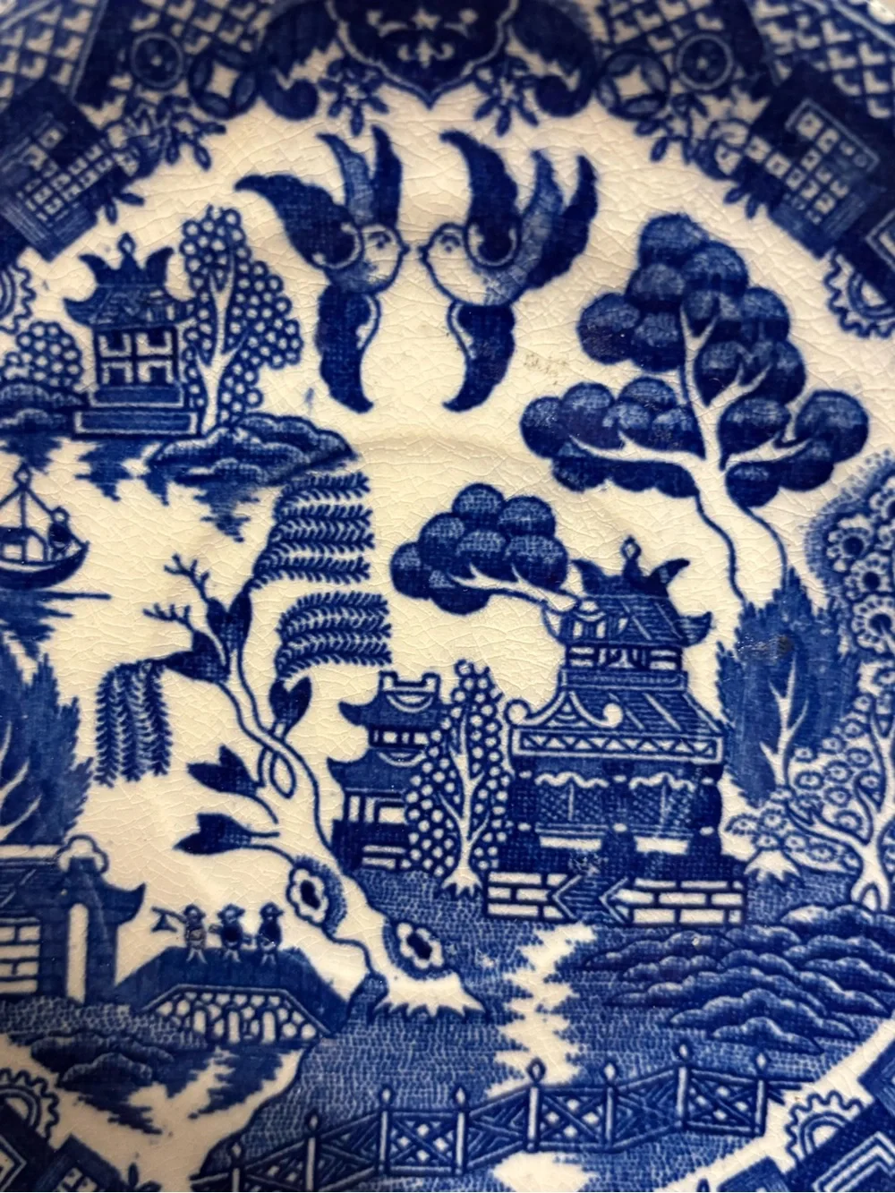 Vintage Blue Willow 6” Plate / Saucer